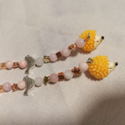 Beaded Scissor Keep - hedgehog and Bird