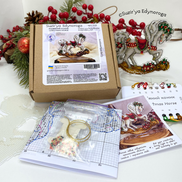 Christmas Horse. Cross Stitch Ornament Kit.