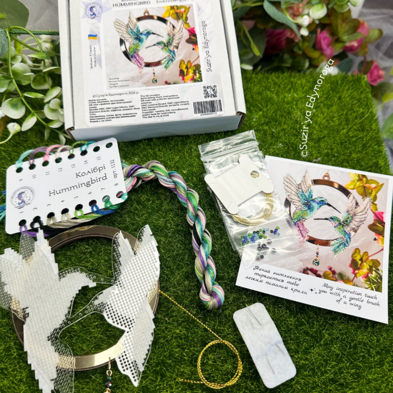 Hummingbird Cross Stitch Ornament Kit.