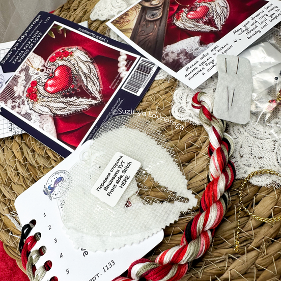 Wings of love. Cross Stitch Ornament Kit.