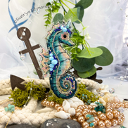 Seahorse. Cross Stitch Ornament Kit.