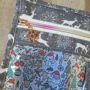 WIP Project Bag - Festive Deer & Doodles