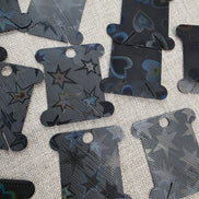 Black Holographic Bobbins / Floss Drops