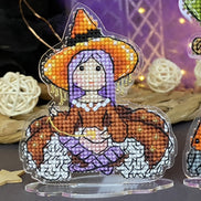 The embroidery witch. Cross Stitch Ornament Kit.