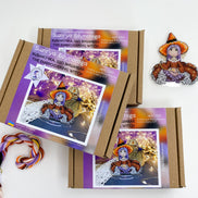 The embroidery witch. Cross Stitch Ornament Kit.