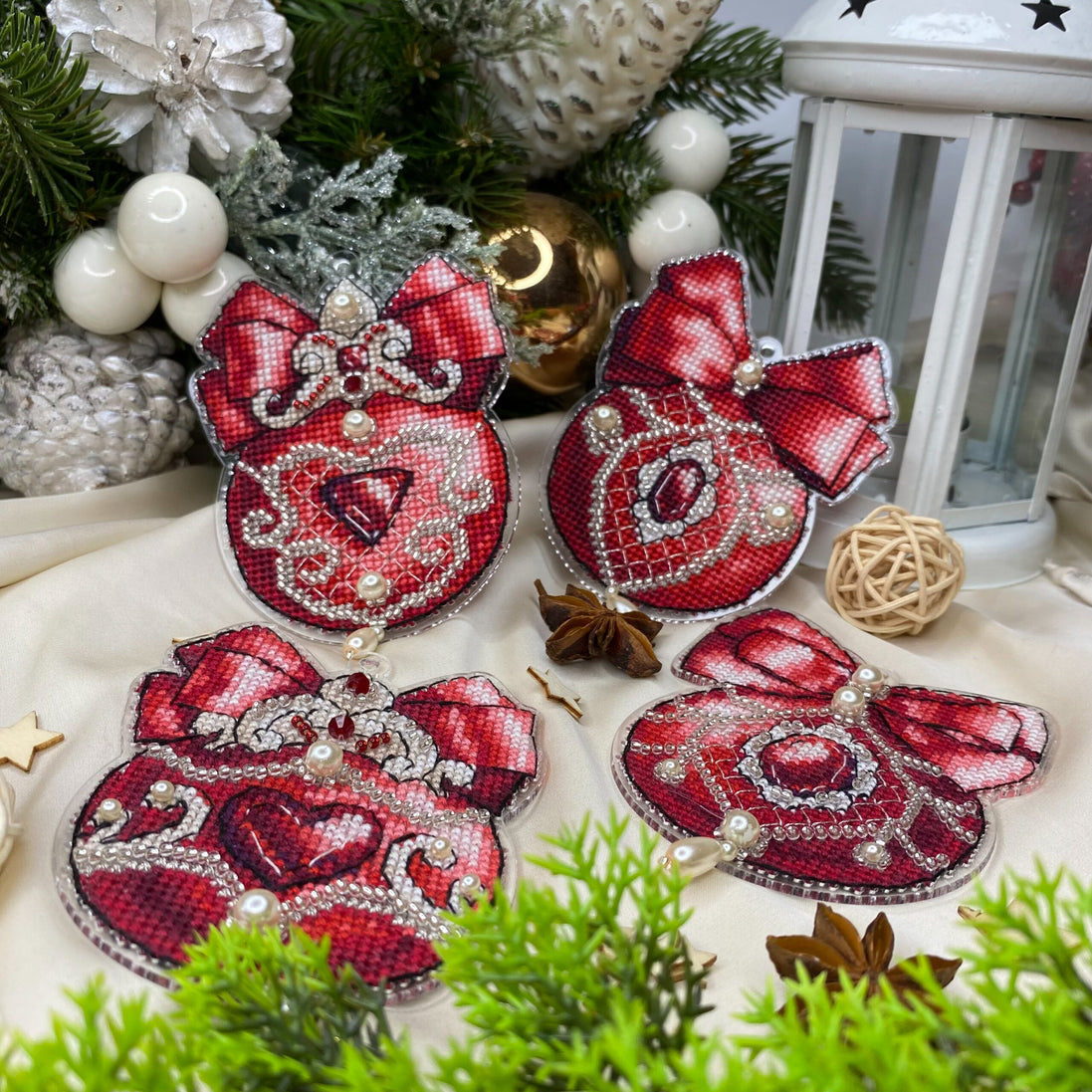 Spark of love Cross Stitch Ornament Kit.