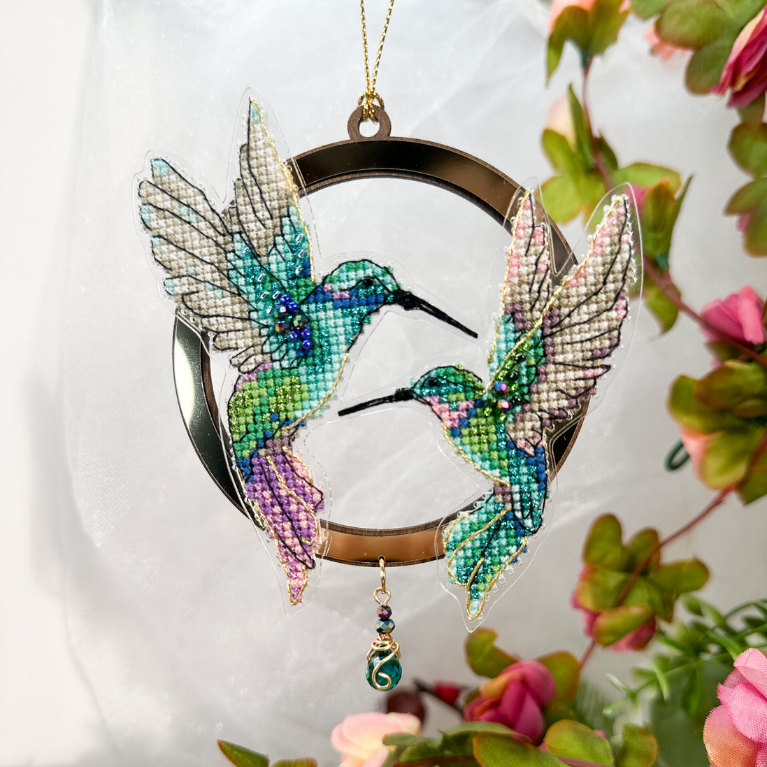 Hummingbird Cross Stitch Ornament Kit.