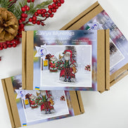 Mr Santa. Cross Stitch Ornament Kit.