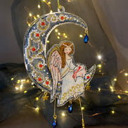 Moon angel. Cross Stitch Ornament Kit.