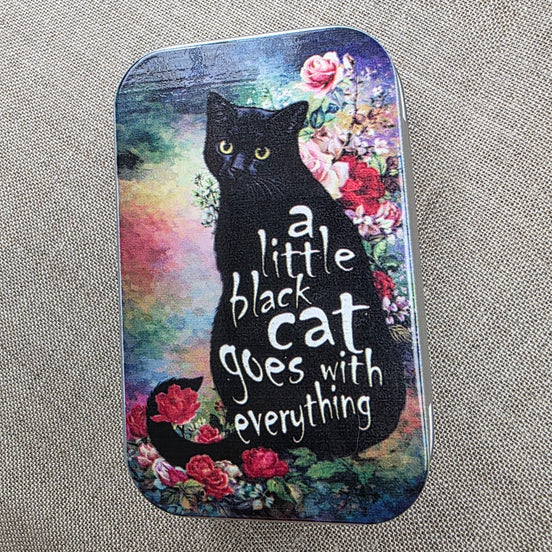 Little Black Cat. Storage Tin.