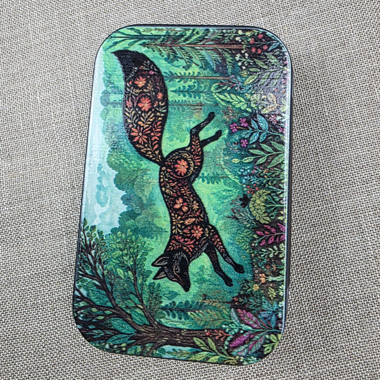 Folksy Fox. Storage Tin.