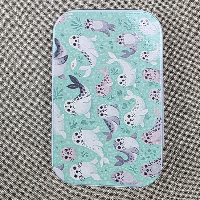 Seal Pups. Storage Tin.