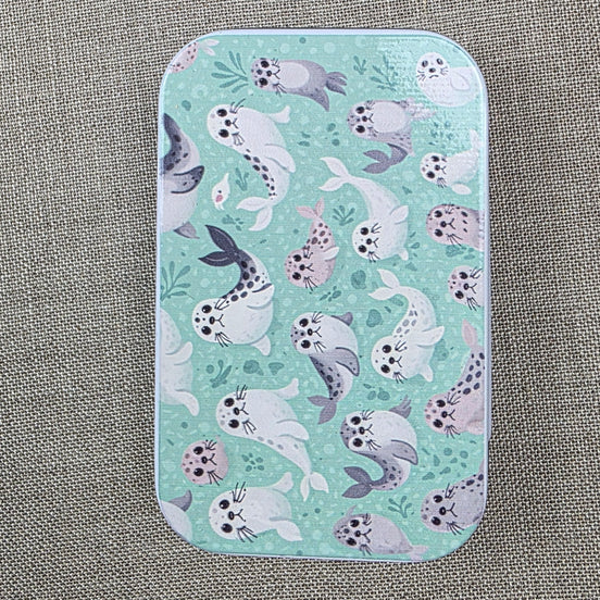 Seal Pups. Storage Tin.