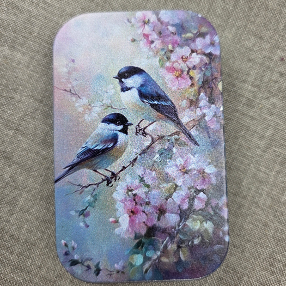 Bird Blossom. Storage Tin.